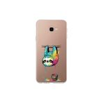Samsung Galaxy J4+ Plus ile Uyumlu Splash Tembel Hayvan Tasarımlı Slimfit Şeffaf Silikon Kılıf