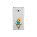 Samsung Galaxy J5 2016 ile uyumlu Splash ahtapot Tasarımlı Slimfit şeffaf silikon kılıf