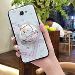 Samsung Galaxy J5 Prime/ON5 2016/G570F için Yumuşak Kılıf Silikon Lulumi Telefon Kılıfı, Parlayan Dayanıklı Toz Önleyici Kir Tutmaz Destek Çubuğu Drift Kum Ayaklı Kapak Su Geçirmez Telefon Standı Tutucu TPU, 3