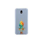 Samsung Galaxy J5 Pro ile uyumlu Splash ahtapot Tasarımlı Slimfit şeffaf silikon kılıf