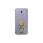 Samsung Galaxy J6 ile uyumlu Splash ahtapot Tasarımlı Slimfit şeffaf silikon kılıf