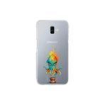 Samsung Galaxy J6+ Plus ile uyumlu Splash ahtapot tasarımlı şeffaf silikon kılıf