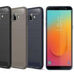 Samsung Galaxy J6 Plus Kilif Karbon Fiber Silikon Kapak + Nano Cam