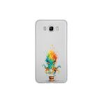 Samsung Galaxy J7 2016 ile uyumlu Splash ahtapot Tasarımlı Slimfit şeffaf silikon kılıf