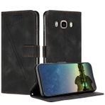 Samsung Galaxy J7 2016/J710 için Mo-Beauty Cep Telefonu Kılıfı, PU Deri Cüzdan Çevirmeli Kılıf Manyetik Stand Fonksiyon Kartı Yuvası Koruyucu Kılıf Samsung J7 2016/J710 için - Siyah