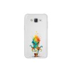 Samsung Galaxy J7 ile uyumlu Splash ahtapot Tasarımlı Slimfit şeffaf silikon kılıf