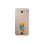 Samsung Galaxy J7 Prime ile uyumlu Splash ahtapot Tasarımlı Slimfit şeffaf silikon kılıf