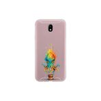 Samsung Galaxy J7 Pro ile uyumlu Splash ahtapot Tasarımlı Slimfit şeffaf silikon kılıf
