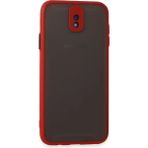 Samsung Galaxy J7 Pro / J730 Kılıf Montreal Silikon Kapak - Kırmızı - 1 - Renkli