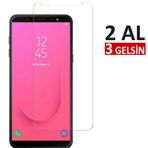 Samsung Galaxy J8 Temperli Ekran Koruyucu Silikon Kılıf
