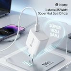 Samsung Galaxy M06 5g Için 25 Watt Süper Hızlı Şarj Aleti - Beyaz