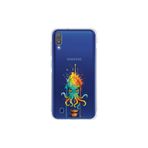 Samsung Galaxy M10 ile uyumlu Splash ahtapot tasarımlı şeffaf silikon kılıf
