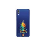 Samsung Galaxy M10 ile uyumlu Splash ahtapot Tasarımlı Slimfit şeffaf silikon kılıf