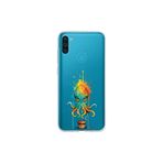Samsung Galaxy M11 ile uyumlu Splash ahtapot Tasarımlı Slimfit şeffaf silikon kılıf