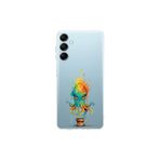 Samsung Galaxy M14 ile uyumlu Splash ahtapot tasarımlı şeffaf silikon kılıf