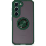 Samsung Galaxy M15 Kılıf Montreal Yüzüklü Silikon Kapak - Yeşil - Renkli
