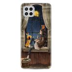 Samsung Galaxy M22 ile Uyumlu Kılıf Desenli Silikon Güzel ile Uyumlu Kılıf Ananas Camera Glass 1358