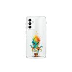 Samsung Galaxy M23 ile uyumlu Splash ahtapot tasarımlı şeffaf silikon kılıf