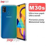 Samsung Galaxy M30s Seffaf Kaliteli Sararmaz Ince Silikon Kilif