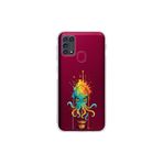 Samsung Galaxy M31 ile uyumlu Splash ahtapot tasarımlı şeffaf silikon kılıf