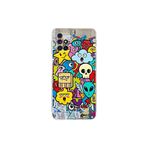 Samsung Galaxy M31s ile Uyumlu Grafiti Doodle Tasarımlı Şeffaf Silikon Kılıf