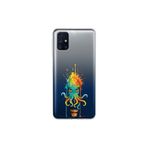 Samsung Galaxy M31s ile uyumlu Splash ahtapot Tasarımlı Slimfit şeffaf silikon kılıf