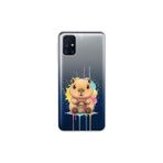 Samsung Galaxy M31s ile Uyumlu Splash Kapibara Tasarımlı Slimfit Şeffaf Silikon Kılıf