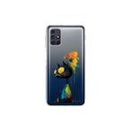 Samsung Galaxy M31s ile Uyumlu Splash Kedi Tasarımlı Şeffaf Silikon Kılıf