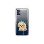 Samsung Galaxy M31s ile Uyumlu Splash Köpek Tasarımlı Şeffaf Silikon Kılıf
