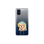 Samsung Galaxy M31s ile Uyumlu Splash Köpek Tasarımlı Slimfit Şeffaf Silikon Kılıf