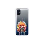 Samsung Galaxy M31s ile Uyumlu Splash Tilki Tasarımlı Slimfit Şeffaf Silikon Kılıf