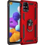 Samsung Galaxy M31S Kılıf Sofya Yüzüklü Silikon Kapak - Kırmızı - Renkli