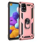 Samsung Galaxy M31s Kılıf Sofya Yüzüklü Silikon Kapak - Rose-(5796)