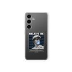 Samsung Galaxy M34 5G ile Uyumlu Believe Me Tasarım Baskılı Şeffaf Kılıf