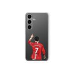 Samsung Galaxy M34 5G ile Uyumlu C. Ronaldo temalı Tasarım Baskılı Şeffaf Kılıf
