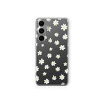 Samsung Galaxy M34 5G ile Uyumlu Çiçek Tasarım Baskılı Şeffaf Kılıf 3