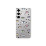 Samsung Galaxy M34 5G ile Uyumlu Evil Eyes Tasarım Baskılı Şeffaf Kılıf