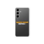 Samsung Galaxy M34 5G ile Uyumlu Mission Passed Respect Tasarım Baskılı Şeffaf Kılıf
