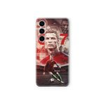Samsung Galaxy M34 5G ile Uyumlu Ronaldo temalı Tasrımlı Şeffaf Kılıf