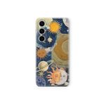 Samsung Galaxy M34 5G ile Uyumlu Sun and Moon Love Tasarım Baskılı Şeffaf Kılıf