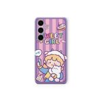 Samsung Galaxy M34 5G ile Uyumlu Sweet Girl Tasarım Baskılı Şeffaf Kılıf