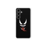 Samsung Galaxy M34 5G ile Uyumlu Venom Tasarım Baskılı Şeffaf Kılıf