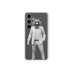 Samsung Galaxy M34 5G ile Uyumlu White Tiger Tasarım Baskılı Şeffaf Kılıf