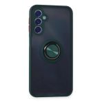 Samsung Galaxy M34 5G Kılıf Montreal Yüzüklü Silikon Kapak - Yeşil