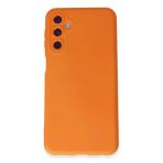 Samsung Galaxy M34 5G Kılıf Nano İçi Kadife Silikon - Turuncu
