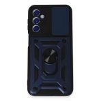 Samsung Galaxy M34 5G Kılıf Pars Lens Yüzüklü Silikon - Lacivert