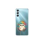 Samsung Galaxy M34 ile Uyumlu Splash Kirpi Tasarımlı Şeffaf Silikon Kılıf