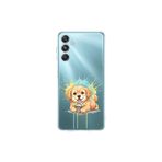 Samsung Galaxy M34 ile Uyumlu Splash Köpek Tasarımlı Şeffaf Silikon Kılıf