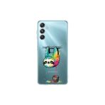 Samsung Galaxy M34 ile Uyumlu Splash Tembel Hayvan Tasarımlı Şeffaf Silikon Kılıf