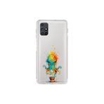 Samsung Galaxy M51 ile uyumlu Splash ahtapot tasarımlı şeffaf silikon kılıf